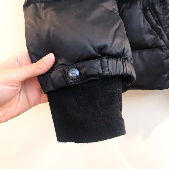 S13 Black Designer Winter Classic Down Puffer Coat Women's Large - Picture 3 of 12